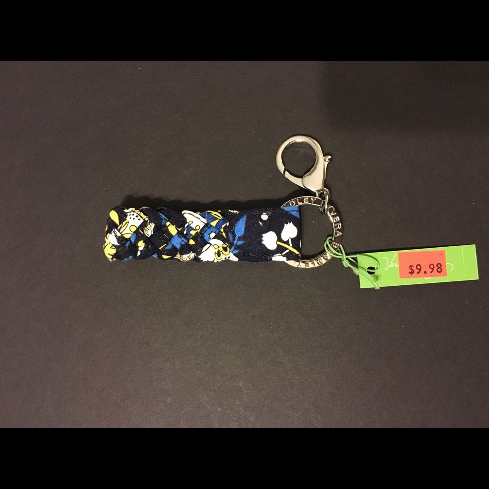 NWT Vera Bradley Ellie Blue Braid Keychain